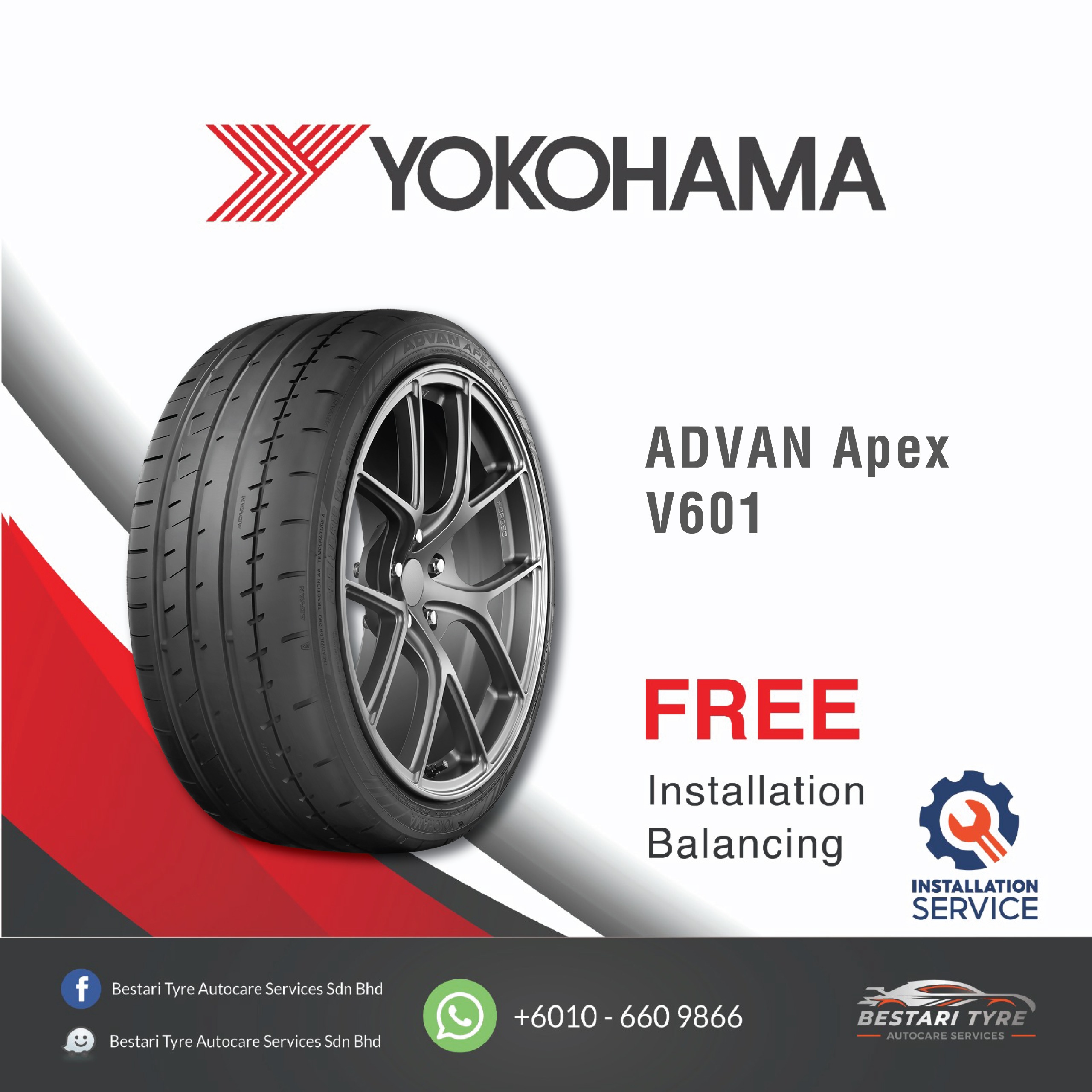 Yoko v601 (2) Yokohama advan apex v601 - 17inch 18inch - Image 1